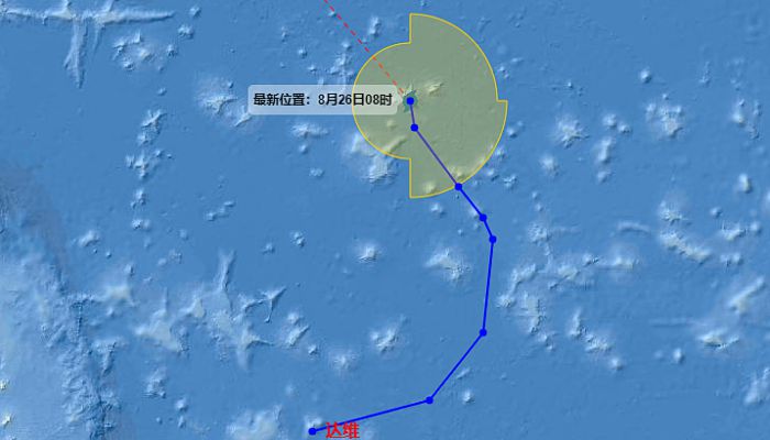 10号台风最新消息实时路径图今天 台风“达维”趋向日本东部