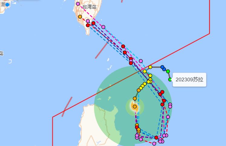 温州台风网第9号台风苏拉实时路径图发布系统 苏拉稳步加强中