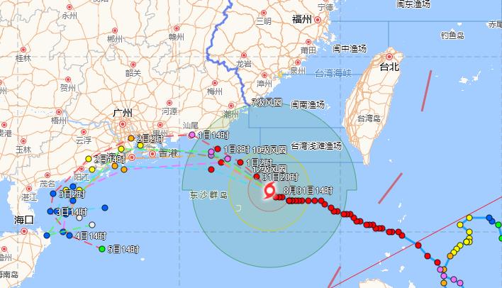 福建2023年9号台风最新消息路径图 “苏拉”今夜起将严重影响闽南