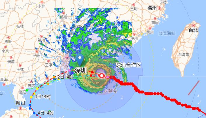 2023深圳台风最新消息实时路径 今日19时起深圳有轨电车全线将停止运营