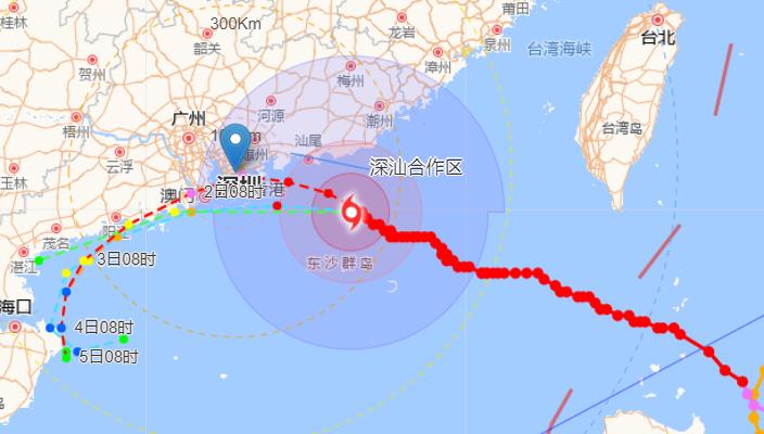 9号台风苏拉深圳台风网路径最新消息 深圳全市10级狂风将持续20小时
