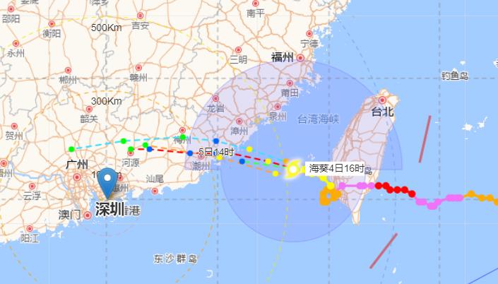 深圳台风网台风路径图消息 受“海葵”影响深圳铁路今天16时起停运部分列车