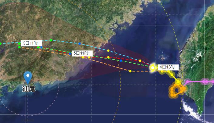 广东11号台风路径实时发布系统卫星云图 台风“海葵”将带来严重风雨影响