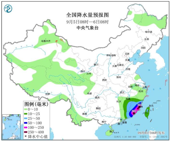 9月5日全国天气预报 受台风“海葵”影响福建广东局地有特大暴雨