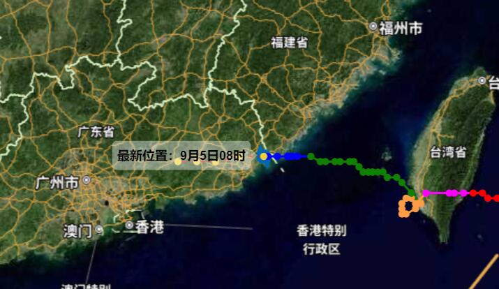福建台风网第11号台风实时路径图 台风海葵登陆福建东山