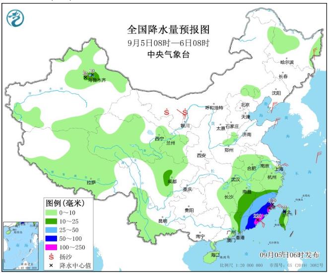今明天福建广东部分地区将有大暴雨 新疆地区将迎大风大雨天气