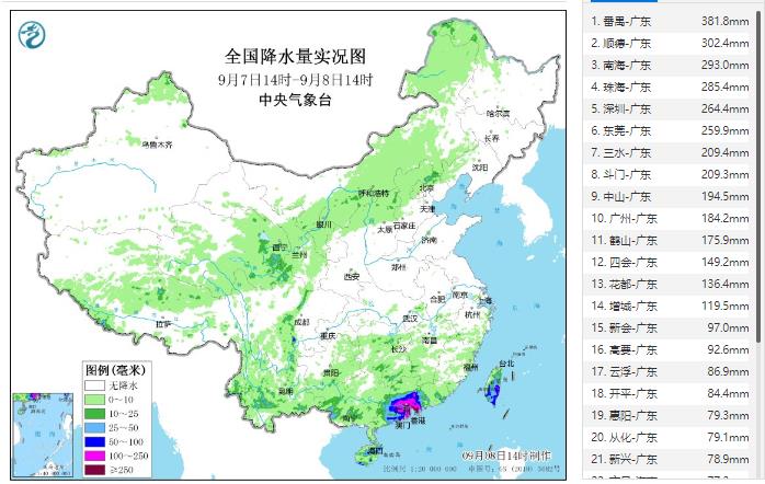 广东的雨有多大：广东“霸榜”全国降水量排行榜