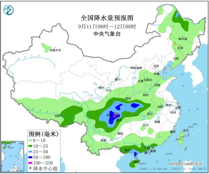 9月11日全国天气预报 冷空气持续影响华北东北多地将迎明显降温