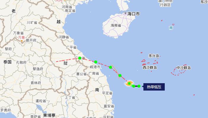 海南台风最新消息2023 热带低压昨晚已生成今日趋向越南中部
