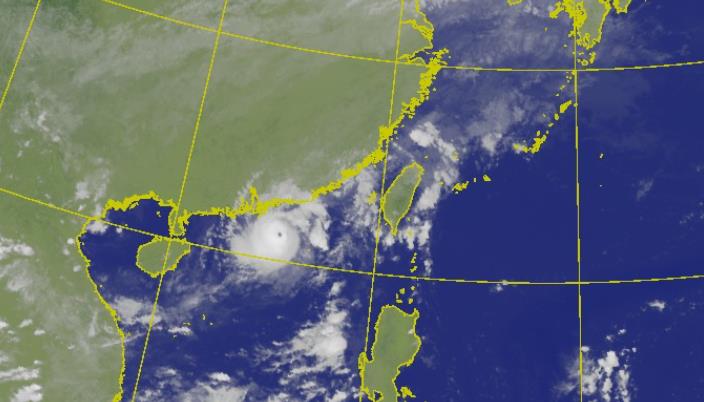 十四号台风实时路径图卫星云图 台风小犬将二次登陆