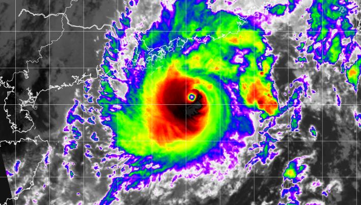 十四号台风实时路径图卫星云图 台风小犬将二次登陆