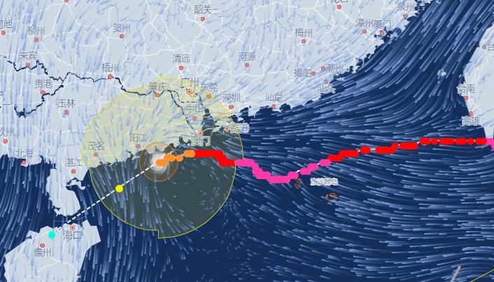 台风路径实时发布系统 小犬或10日凌晨到中午登陆广东西部到海南岛东部海域