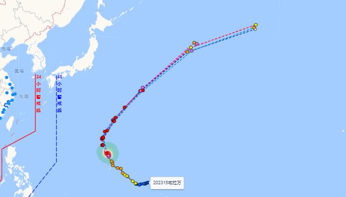 温州台风网15号台风路径实时发布系统 台风“布拉万”升至超强台风