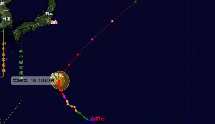 台风路径实时发布系统2023 15号台风布拉万仍维持巅峰状态