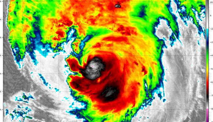 15台风布拉万高清卫星云图追踪最新情况  台风布拉万今天已经开始减弱