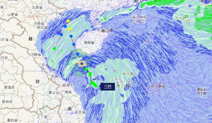 台风三巴最新路径图发布消息 台风三巴对我国有影响吗