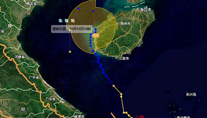 海南台风网第16号台风三巴最新消息 台风“三巴”登陆海南东方市沿海
