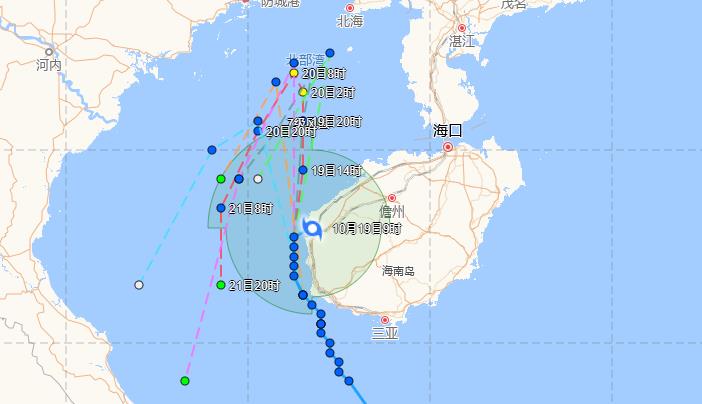 2023年16号台风三巴现在位置在哪里 台风三巴在海南东方市沿海登陆