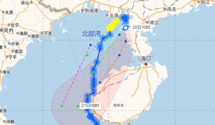 广东台风三巴实时路径图最新 受台风影响湛江阳江等多地发布停课通知