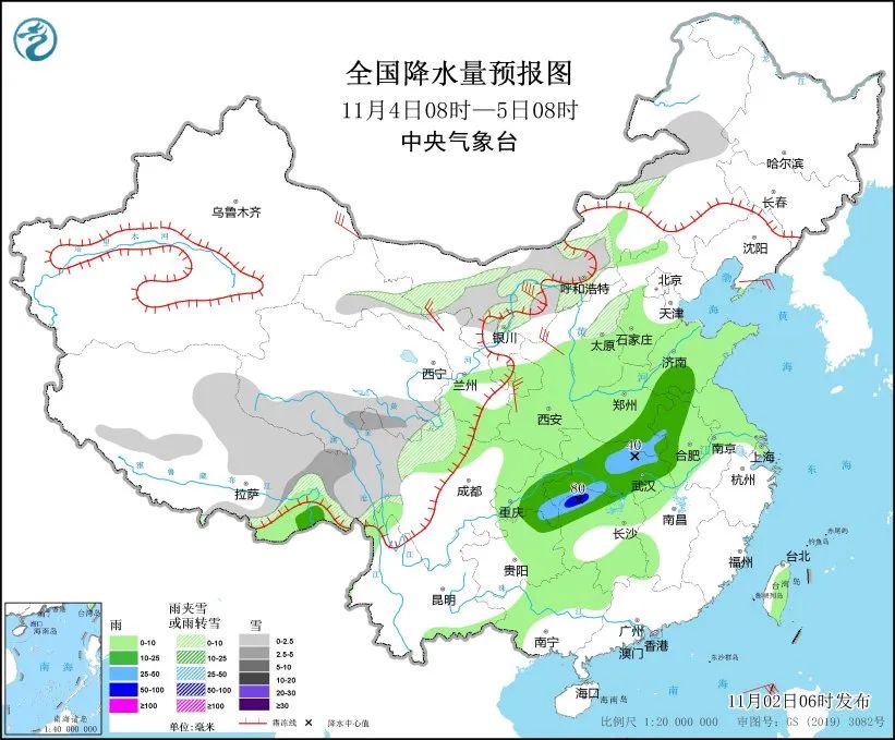 明天11月4号天气预报 重庆湖南等地出现中到大雨