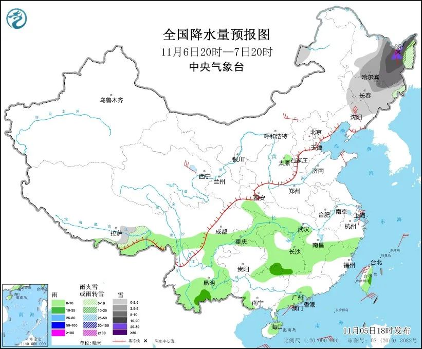 今天11月6号天气预报 黑龙江东部有大到暴雪