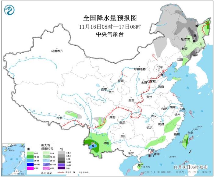 受冷空气影响中东部将有大风降温天气 东北局地有特大暴雪