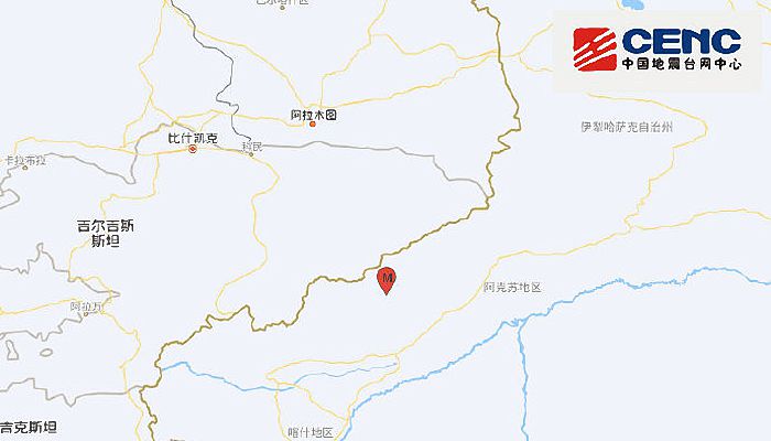 5月27日新疆地震最新消息：克孜勒苏州阿合奇县发生3.7级地震