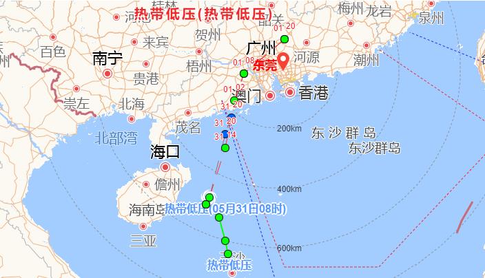 广州天气台风最新消息 广州发布今年首个台风白色预警