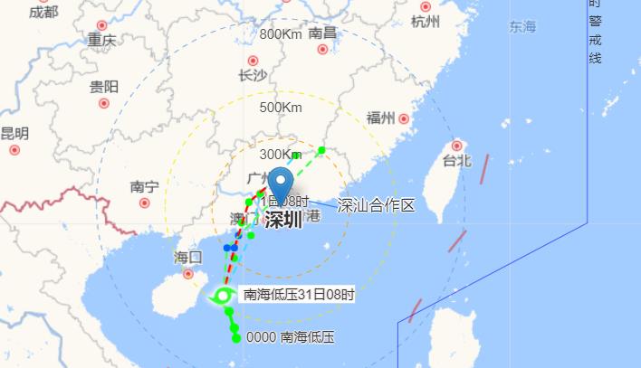 深圳台风网第2号台风最新消息 今年深圳首个台风白色预警信号生效中
