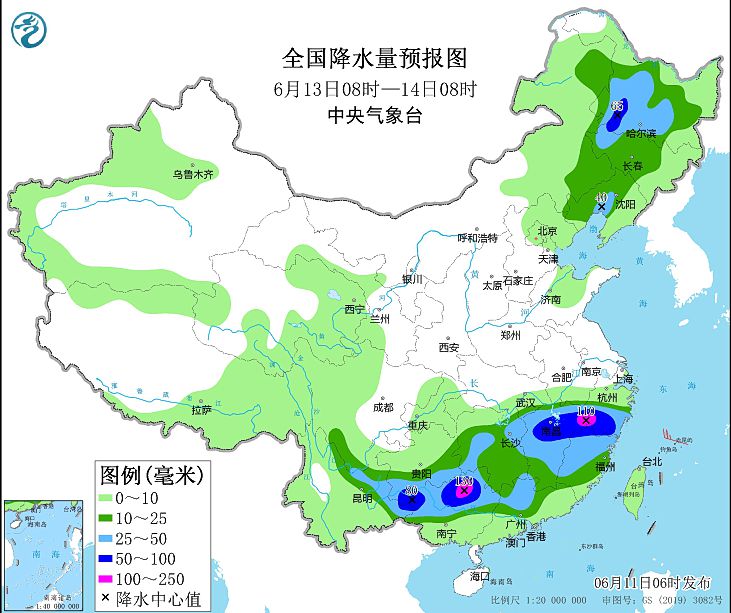 京津冀豫鲁高温持续 江南地区暴雨来袭