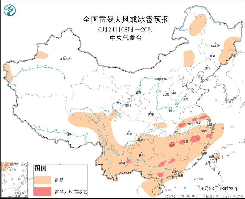 长江中下游强降雨，华南雨水逐步增多，北方高温将卷土重来
