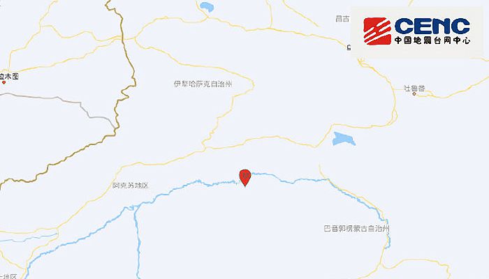 6月24日新疆地震最新消息：巴音郭楞州尉犁县发生4.9级地震