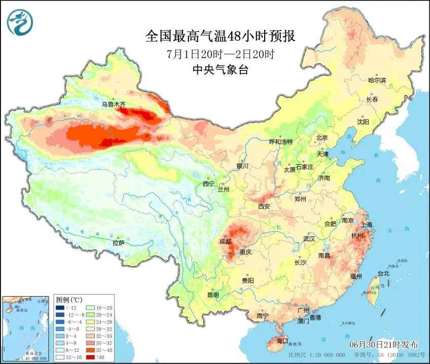 南方主雨带稳定，长江中下游等地强降雨持续，北方高温缩减