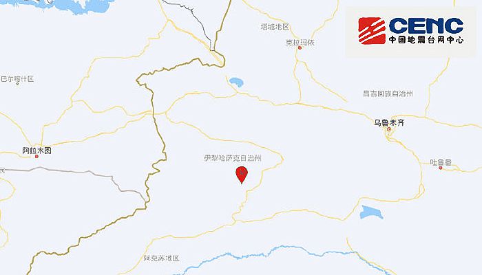 今日新疆地震新消息：巴音郭楞州和静县发生3.0级地震