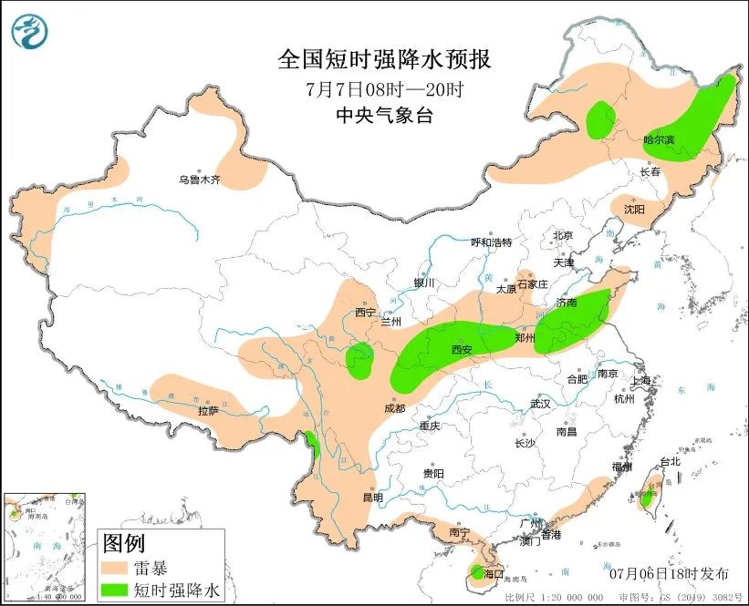小暑节气来临，全国雨热交加，四川盆地陕西河南山东等地有强降雨