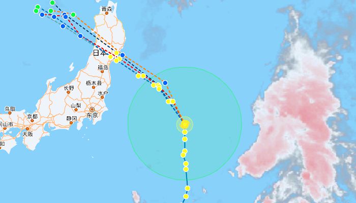 “玛莉亚”最新路径预报图 “玛莉亚”将向日本本州岛东部靠近