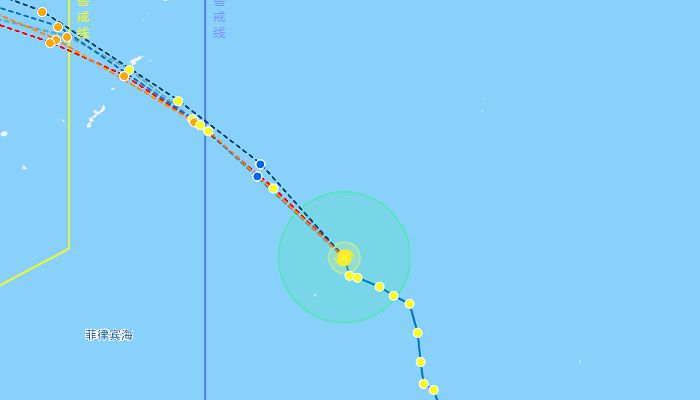 台风贝碧嘉最新路径图发布消息 贝碧嘉或将成为最强中秋台风