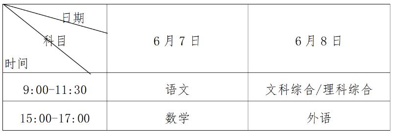 2023广西高考时间科目表 广西高考时间2023年具体时间