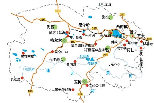 青海省加西公路路线图图片
