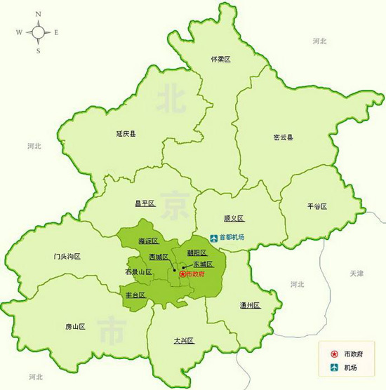 北京分区 区域划分图片