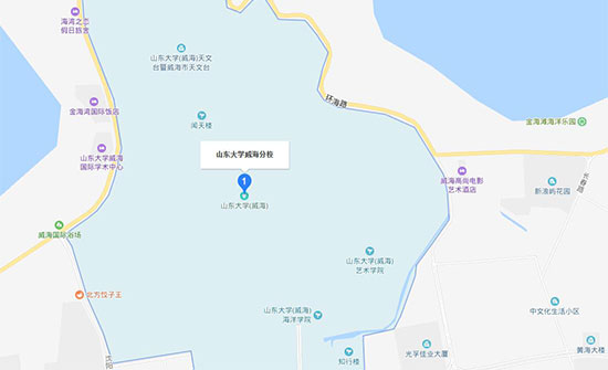 山东大学威海分校地图图片