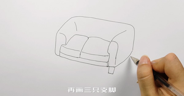 怎么画沙发简笔画步骤  简易沙发的绘画