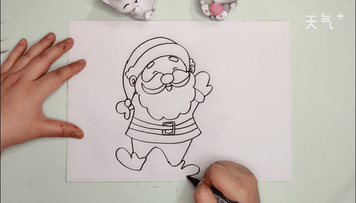 可爱的圣诞老人简笔画 可爱的圣诞老人画报