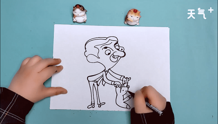 憨豆先生简笔画 憨豆先生简笔画画报