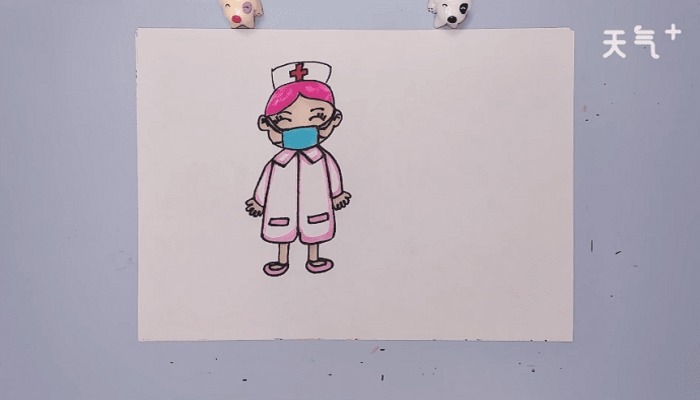 戴口罩的护士简笔画戴口罩的护士简笔画画报