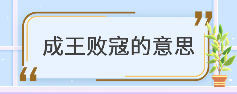 成王败寇的意思