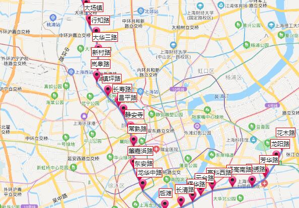 上海市七号线线路图图片