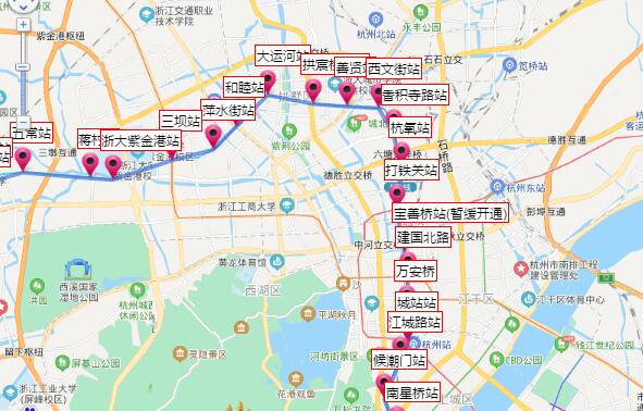 2021杭州地铁5号线路图 杭州地铁5号线站点图及运营时间