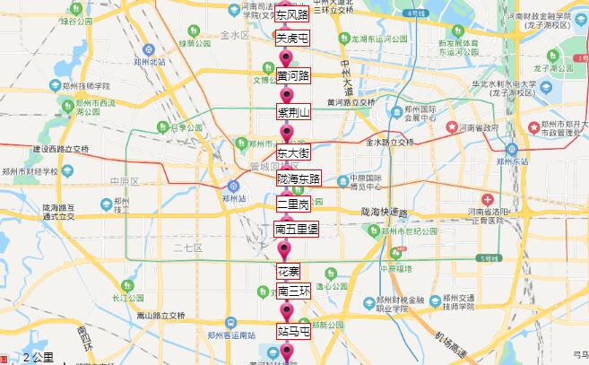 2021郑州地铁2号线路图 郑州地铁2号线站点图及运营时间