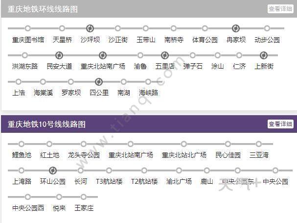 2021年重慶地鐵線路圖高清版 重慶地鐵圖2021最新版